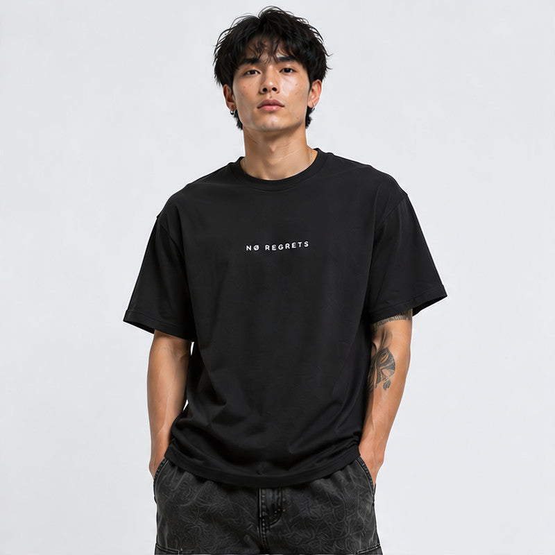 Electric Orange Oversized Mens T Shirt With Anti Static Performance Knit And Moisture Management