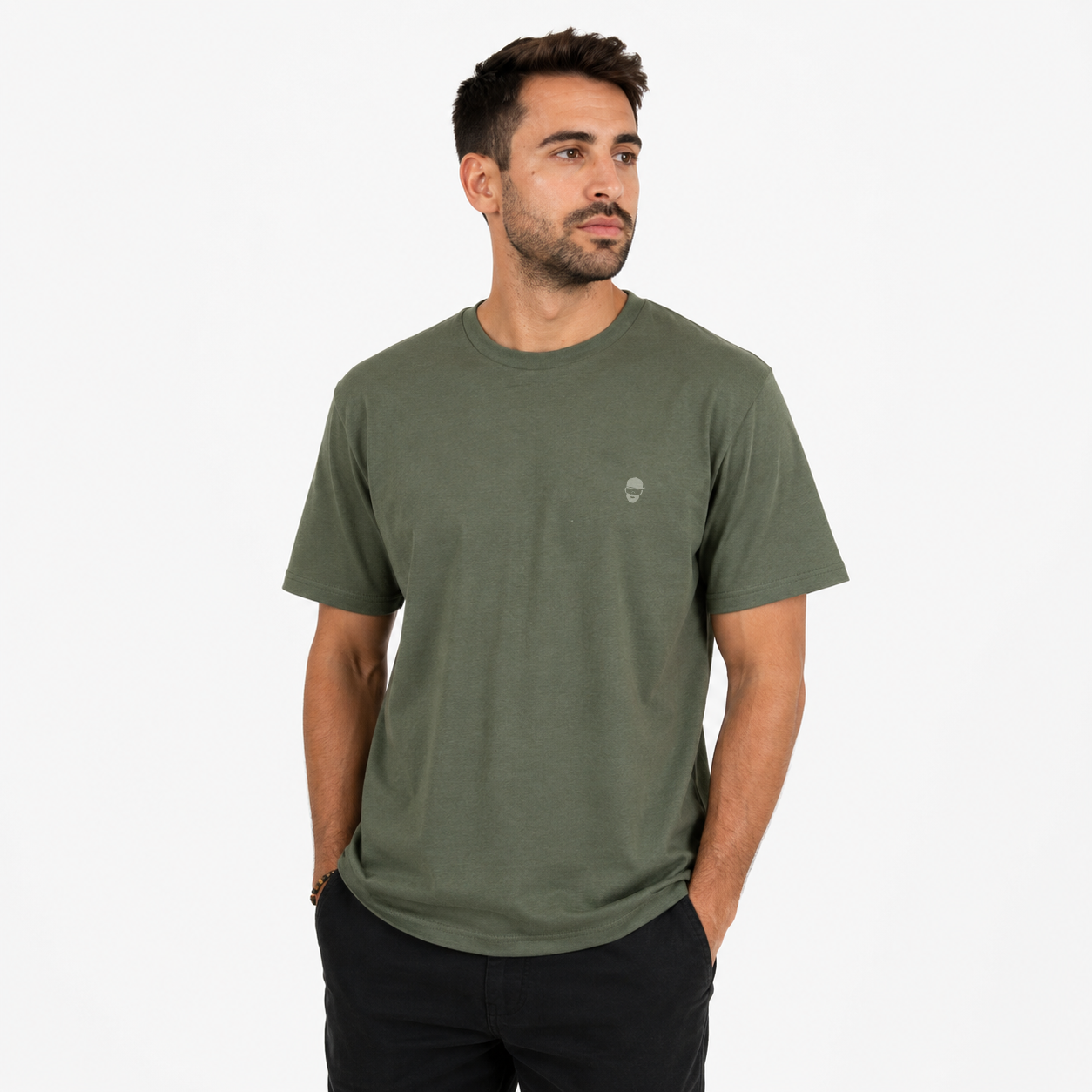 Forest Drift Tee – Olive Green