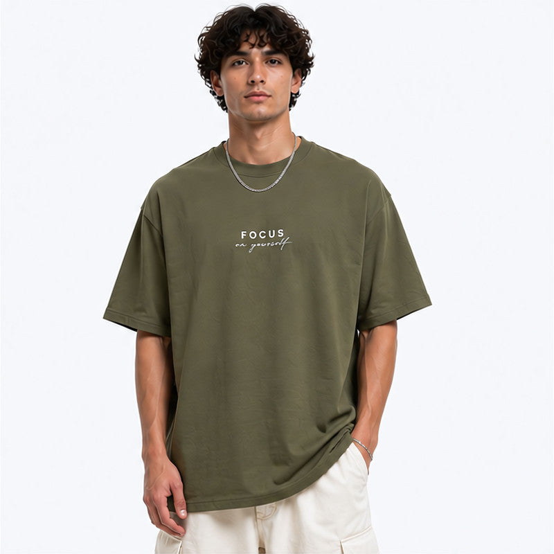 Arctic White Oversized T Shirt in Premium Combed Cotton with Boxy Fit for Everyday Style and Comfort