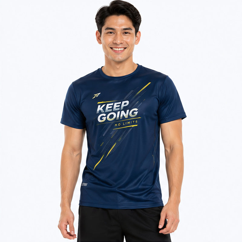 Keep Going Workout Shirt - Navy Blue